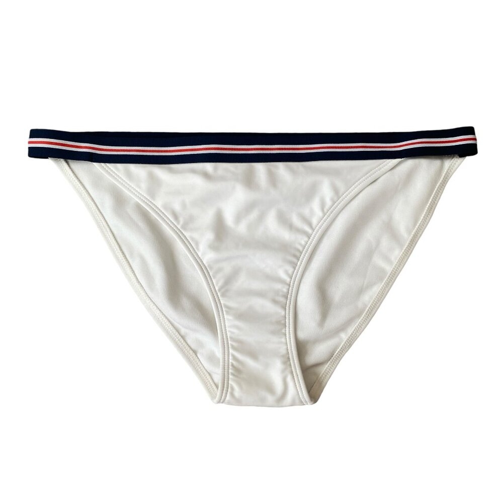 Xhilaration white bikini swimsuit bottoms women's size large summer swimwear